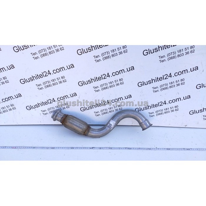 Труба приемная с гофрой Ситроен Берлинго (Citroen Berlingo) / Пежо Партнер (Peugeot Parnter II) 1.6 2003- (04.27) Polmostrow алюминизированный