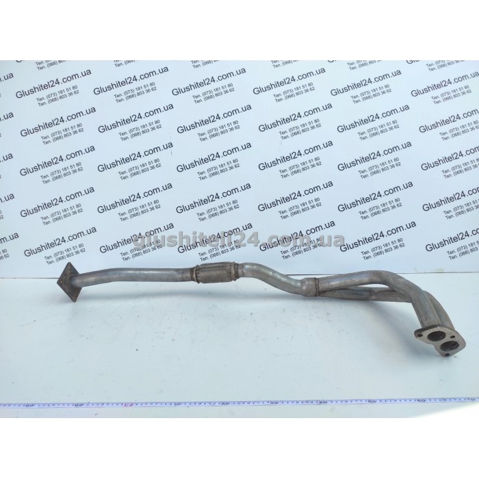 Труба приемная ДЭУ Нексия (Daewoo Nexia) с гофрой 1.5 16V DOHC 1995-1999 (05.52) Польша Polmostrow алюминизированная