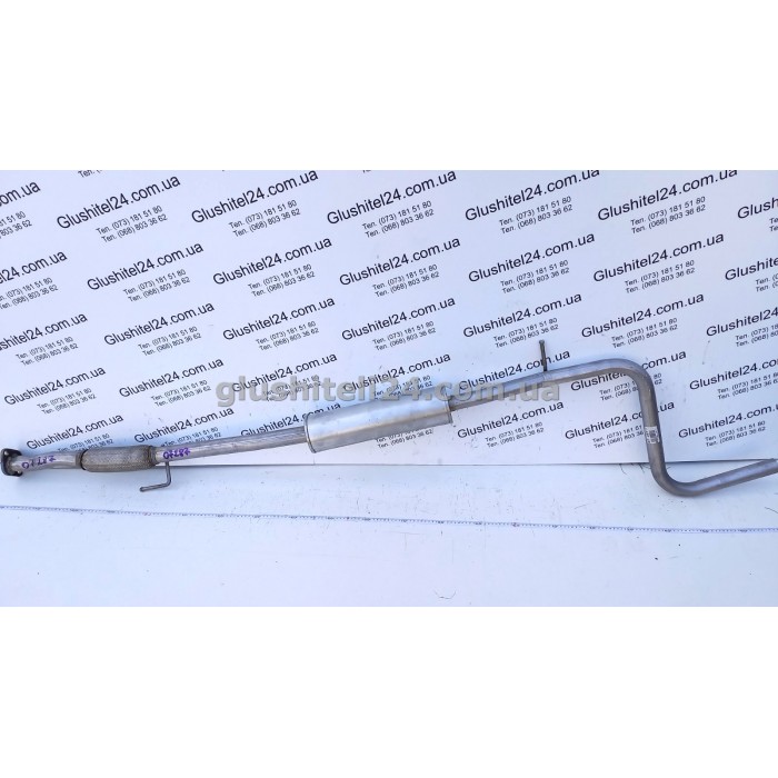 Резонатор (середня частина глушника) Фіат Албея (Fiat Albea) 1.6 8V/16V 1998 - (07.287) Polmostrow алюмінізований