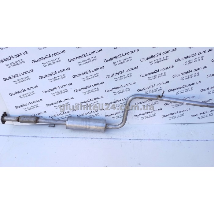 Резонатор с гофрой Фиат Добло (Fiat Doblo) 1.6 -16V бензин 2000-2005 (07.302) Polmostrow алюминизированный