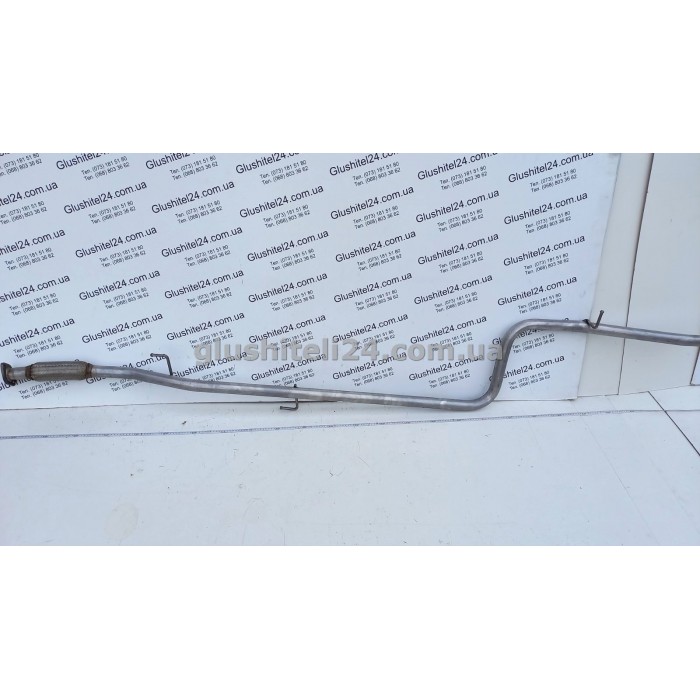 Труба средняя глушителя с гофрой Фиат Добло (Fiat Doblo) 1.4 бензин 2005-2013 (07.452) Польша Polmostrow алюминизированная