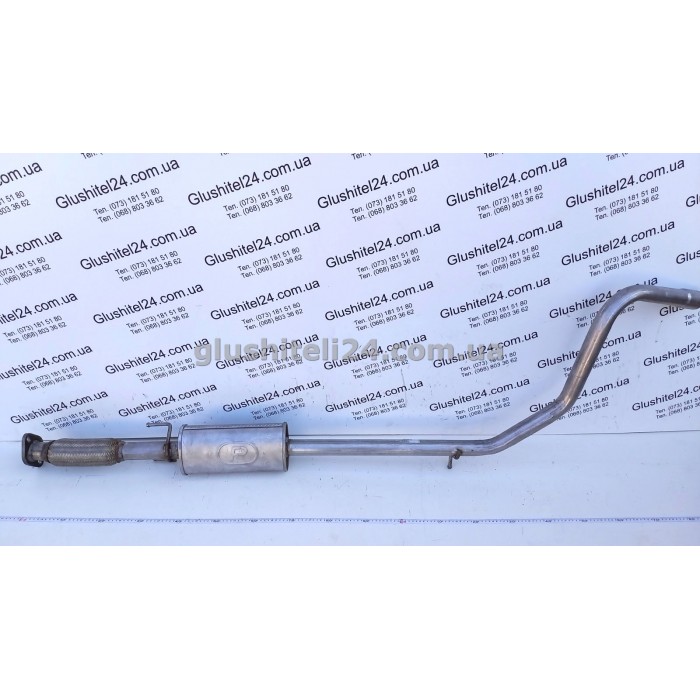 Резонатор з гофрою Fiat Bravo II/Stilo (Фіат Браво 2/Стіло) 1.4 16V 03- (07.80) Polmostrow алюмінізований