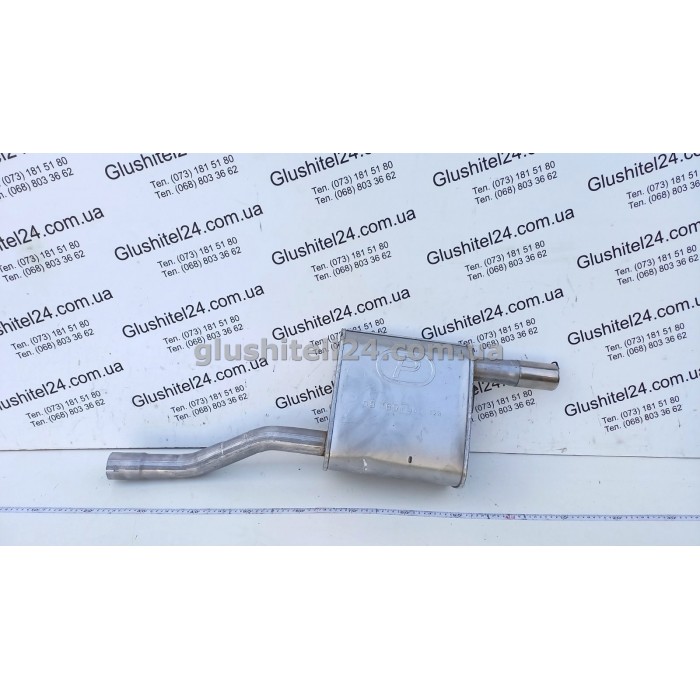 Глушник задній Форд Фокус 1 (Ford Focus 1) 1.6i 16V седан 1998-2004 (08.389) Polmostrow алюмінізований