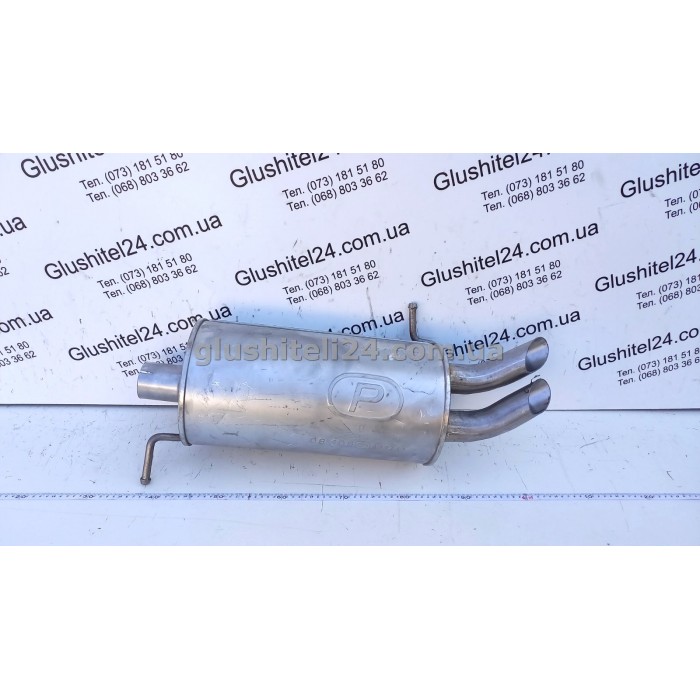 Глушник Форд Галаксі (Ford Galaxy)/ Сеат Альхарма (Seat Alhambra)/ Фольксваген Шаран (Volkswagen Sharan) 2.8 V6 24V 150kW 2000-2010 (08.400) Polmostrow алюмінізований