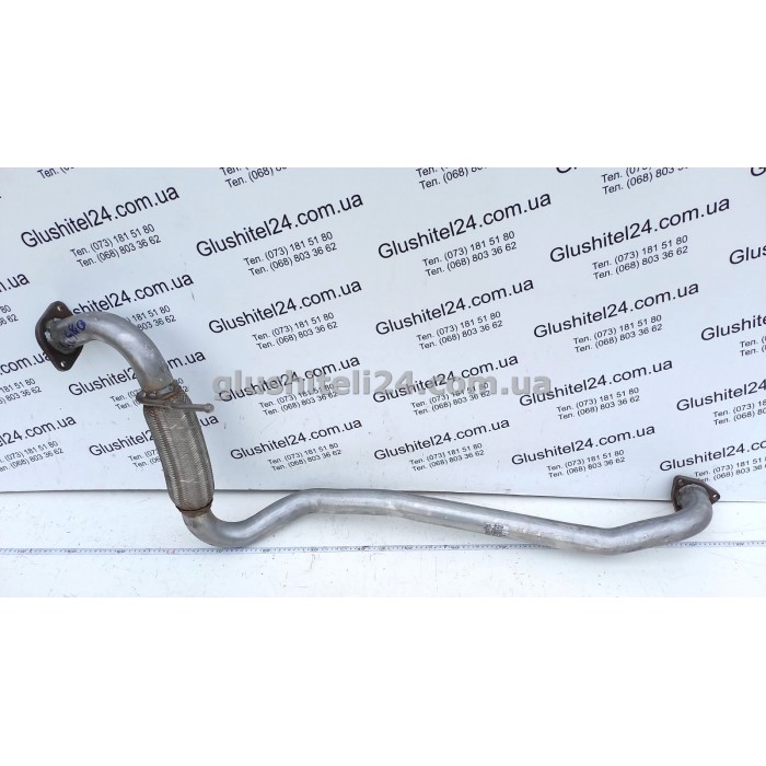 Трубка колекторна глушника Форд Транзит (Ford Transit) 1994-1996 2.5D LWB D25N 70KM (08.525) Polmostrow алюмінізована