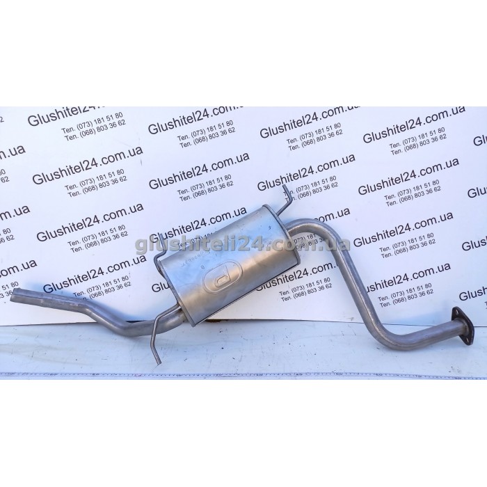 Глушник задній Мазда 323 (Mazda 323) 1.1/1.3/1.5/1.6/1.7D 1985-1989 (12.04) Polmostrow алюмінізований