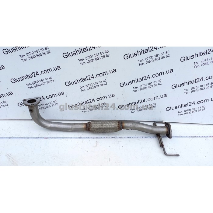 Приемная труба Мазда 626 (Mazda 626) с гофрой 1.8/2.0 16V 1991-1997 (12.191) Polmostrow алюминизированная