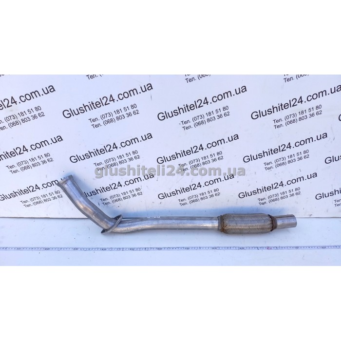 Приемная труба Мерседес 208Д-410Д (Mercedes 208D-410D) 1991/1992/1993/1994/1995 (13.271) Polmostrow алюминизированная