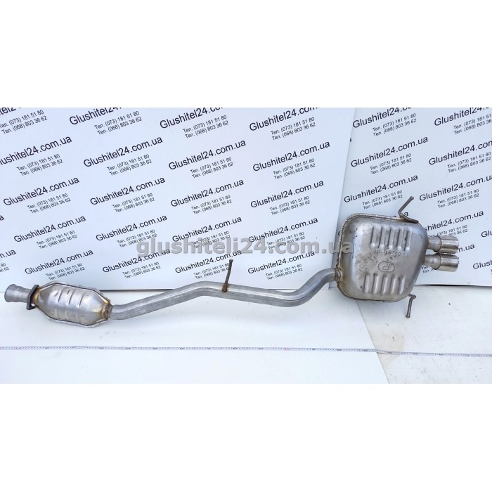 Глушник Мерседес C180/200/230 - CL203 (Mercedes C180/200/230 - CL203) 1.8/2.0 02-08 (13.85) Polmostrow алюмінізований