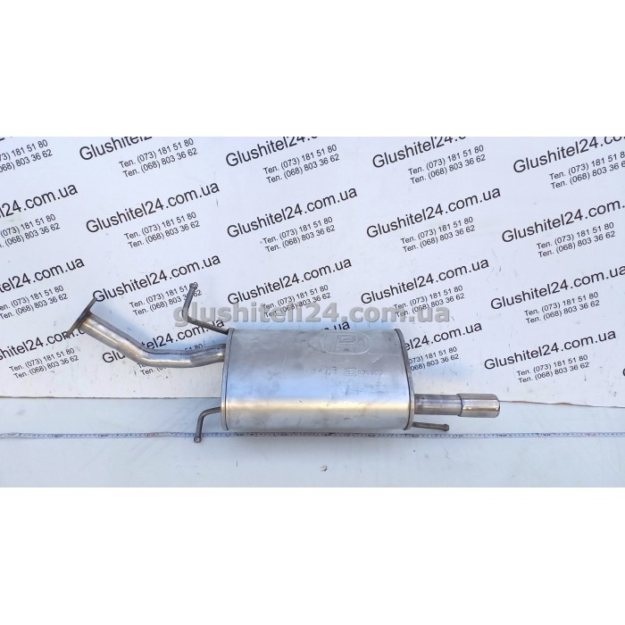 Глушник задній Мітсубісі Лансер 9 (Mitsubishi Lancer 9) 1.3/1.6 16V седан 2003-2008 (14.01) Polmostrow алюмінізований