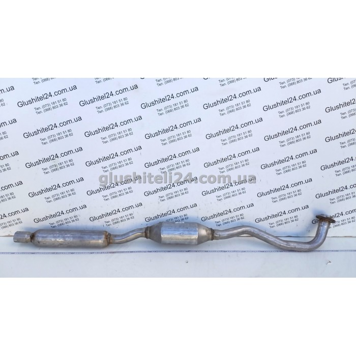 Резонатор Мітсубісі Оутлендер 2 (MITSUBISHI OUTLANDER 2) 2.4 16V 4WD 2007 - 2012 (14.37) Polmostrow алюмінізований