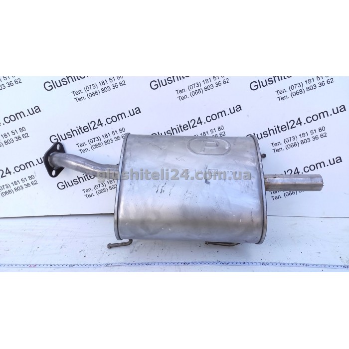 Глушник Ніссан Альмера (Nissan Almera) 1.5/1.8i -16V седан 2000-2006 (15.13) Polmostrow алюмінізований
