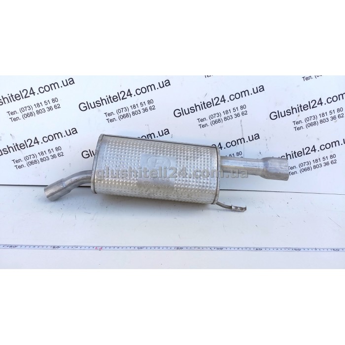 Глушник Опель Корса Б (Opel Corsa B) 1.4i/1.6i 16V kat 1993-2000 (17.136) Polmostrow алюмінізований
