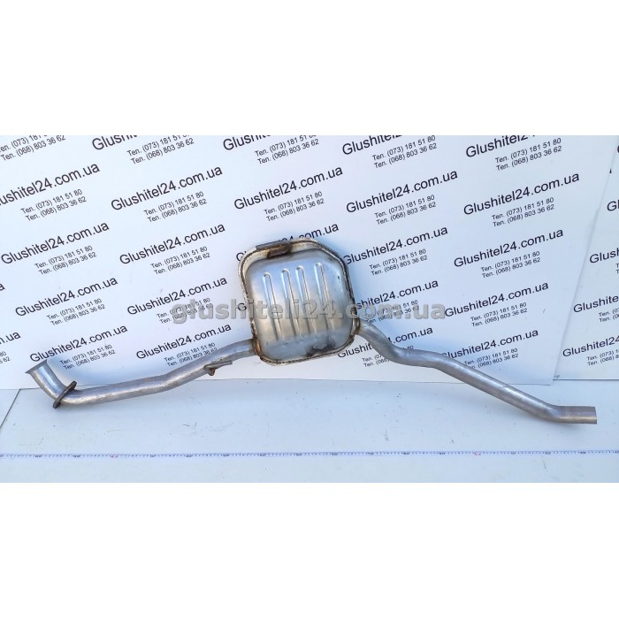 Резонатор Опель Омега Б (Opel Omega B) 2.5/3.0/3.2 правый 94- (17.232) Polmostrow алюминизированный