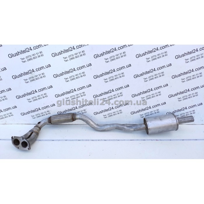 Труба приймальна Опель Астра Г з гофрою (Opel Astra G) 1.6/1.8/2.0 16V 1998-2004 (17.304) Polmostrow алюмінізована