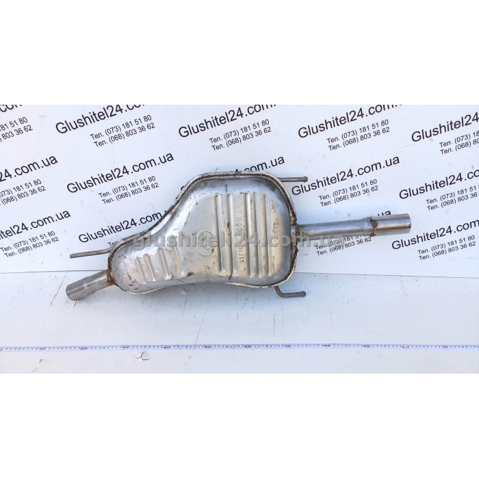 Глушник Опель Астра Г (Opel Astra G) під хомут 1.61.8 -8V/16V седан 2003- (17.598) Polmostrow алюмінізований