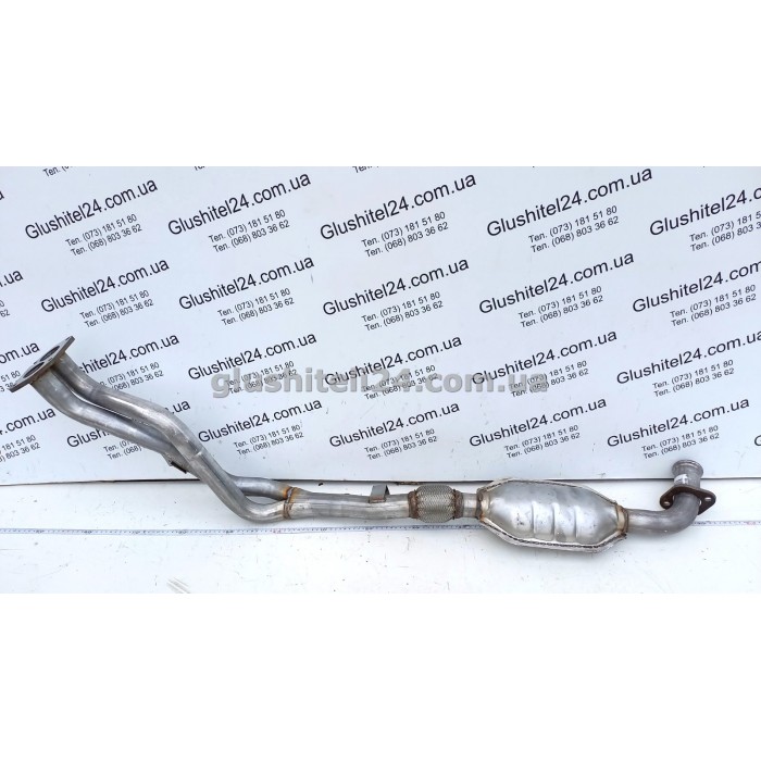 Труба приймальна (з гофрой) Опель Омега Б (Opel Omega B) 2.0 16V 1994-1999 (17.601) Polmostrow алюмінізована