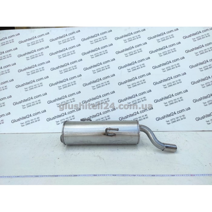 Глушник Пежо 206 (Peugeot 206) 1.1/1.4/1.6 бензин 98- (19.198) Polmostrow алюмінізований