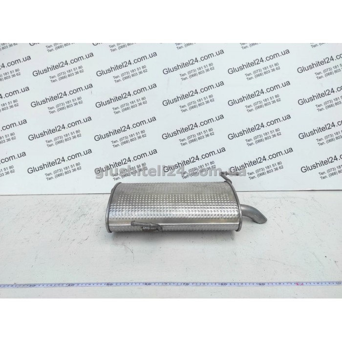 Глушник Пежо 206 (Peugeot 206) 1.1/1.4/1.4 HDi/1.6i універсал 2001-2007 (19.403) Polmostrow алюмінізований