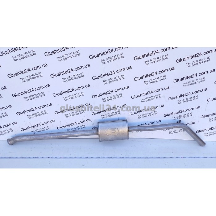 Резонатор Рено Кенго 1 (Renault Kangoo 1) 1.4 kat 1997-2008 (21.259) Polmostrow алюминизированный