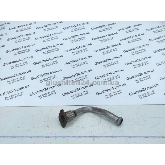 Труба приемная Рено Клио 2/Кенго (Renault Clio II/Kangoo) 1.9 TD турбо дизель 1999-2003 (21.525) Polmostrow алюминизированная