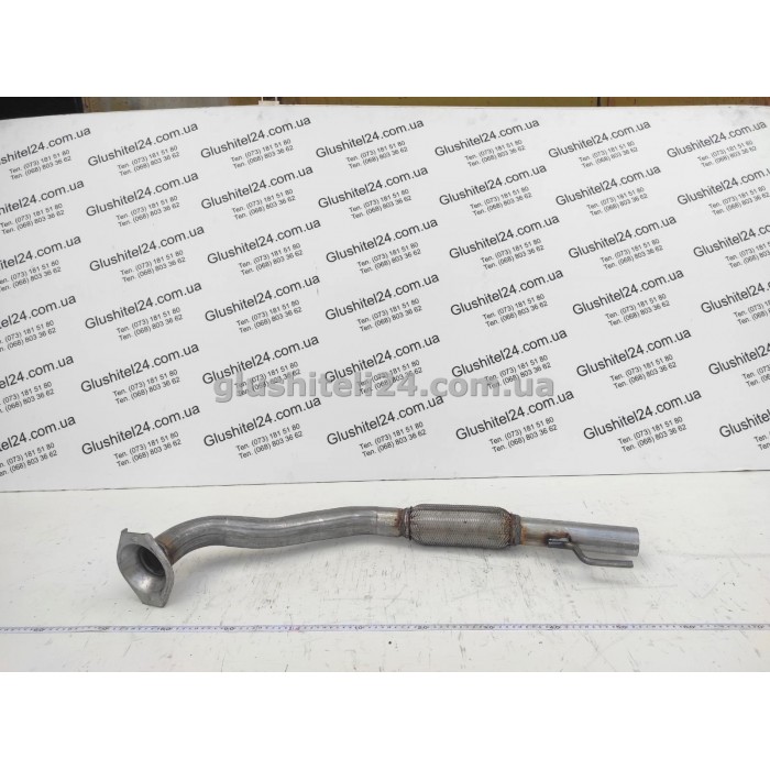 Труба приймальна Фольксваген Пассат з гофрою (Volkswagen Passat) 1.9D дизель 1989-1991 (30.382) Polmostrow алюмінізована