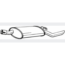 Глушник Опель Корса А (Opel Corsa A) 1.0/1.2/1.4 хетчбек kat 1990/1991/1992/1993,(185-223),Bosal алюмінізований,17.11