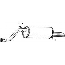 Глушник задній OPEL Corsa D 06-14 (185-689) Bosal алюмінізований