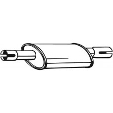 Резонатор Тойота Корола E100 (Toyota Corolla E100) 1.6i 16V 1997-1999,(228-251),Bosal алюмінізований,26.22