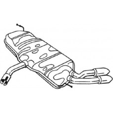 Глушник задній VW Golf VI 08-12,VW Golf Plus V 05-14,(233-493),Bosal алюмінізований
