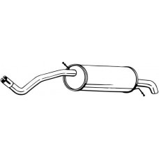 Глушник Шкода Фабія Mk2 (Skoda Fabia Mk2) 1.4i універсал 2010 - 2014,(278-999),Bosal алюмінізований,24.53