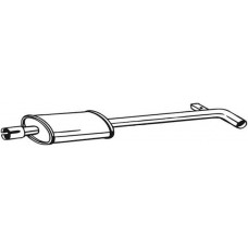 Глушитель передний RENAULT CAPTUR I 13-/ RENAULT CLIO IV 13- Bosal алюмінізований