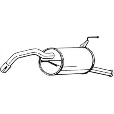 Глушник задній TOYOTA STARLET 89-92 Bosal алюмінізований