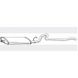 Глушитель Джип Чероки,Крайслер (Jeep Cherokee,Chrysler) 4.0 4x4 91-95,(287-183),Bosal алюминизированный,43.01