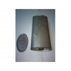 Глушник універсальний плоский D.824/50 (Довжина 400мм/ширина 170мм/висота 100мм/діаметр входу 50мм)