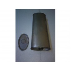 Глушник універсальний плоский D.825/55 (Довжина 450мм/ширина 170мм/висота 100мм/діаметр входу 55мм)