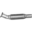Труба глушителя средняя с гофрой Форд Фокус 1 (Ford Focus 1) 1.8TDI/1.8TDCI 1998-2004 (08.402) Polmostrow алюминизированная