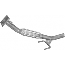 Приемная труба без катализатора Шкода Фабия Mk1 (Skoda Fabia Mk1) 1.0/1.4 1999-2003 (24.57) Polmostrow алюминизированная