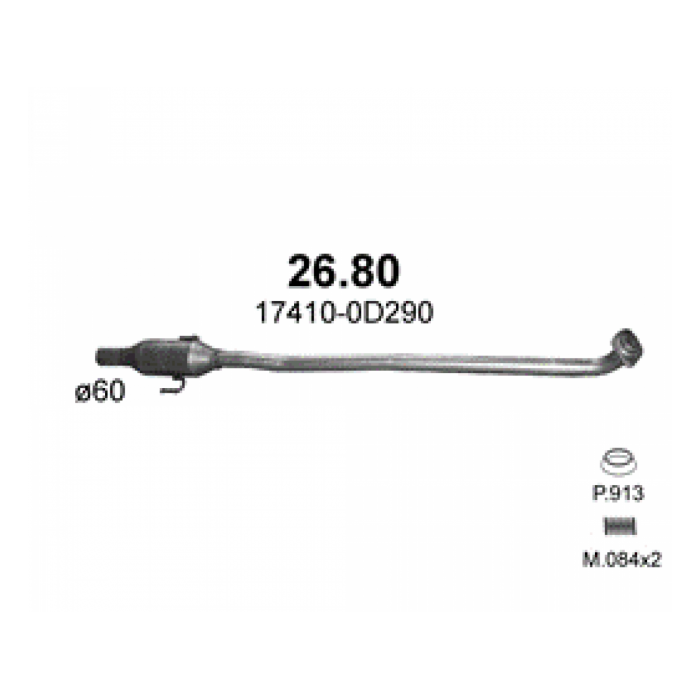 Резонатор Toyota Corolla Verso 1.6/1.8 (26.80) Polmostrow