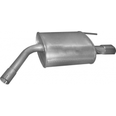 Глушитель правый Опель Вектра С (Opel Vectra C) 2.0/2.2 16V/3.2 24V бензин 2002 - (17.628) Polmostrow алюминизированный