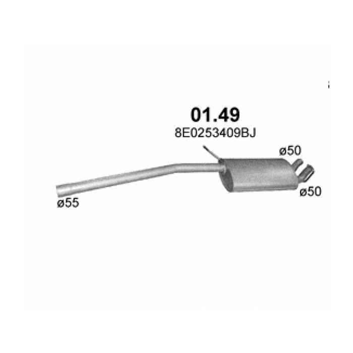 Резонатор Audi A4 2.5 TDi 08/01-06/05 (01.49) Polmostrow
