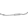 Резонатор Тойота Королла E120 (Toyota Corolla E120) 1.4D 8V 2004-2007 (26.264) Polmostrow алюмінізований