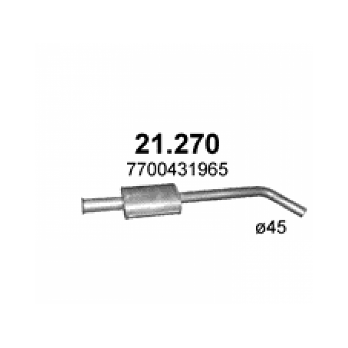 Резонатор Renault Megane 03/99-07/03 (21.270) Polmostrow
