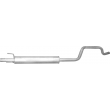 Резонатор Опель Мерива А (Opel Meriva A) 1.6/1.4i-16V бензин 2003-2010 (17.630) Polmostrow алюминизированный