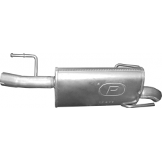 Глушник задній Опель Мерива А (Opel Meriva A) 1.7 CDTi Turbo Diesel 2003-2010 (17.644) Polmostrow алюмінізований