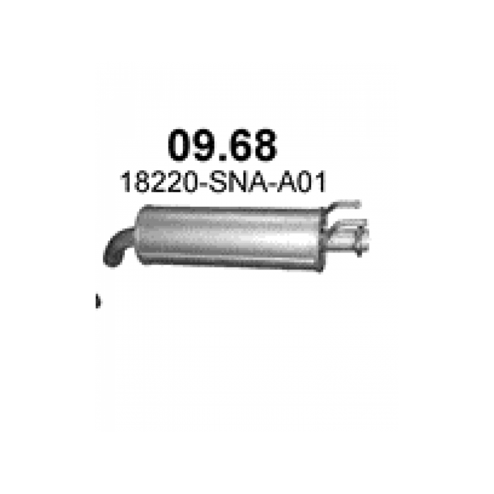 Резонатор Honda Civic 1.8i 06- (09.68) Polmostrow